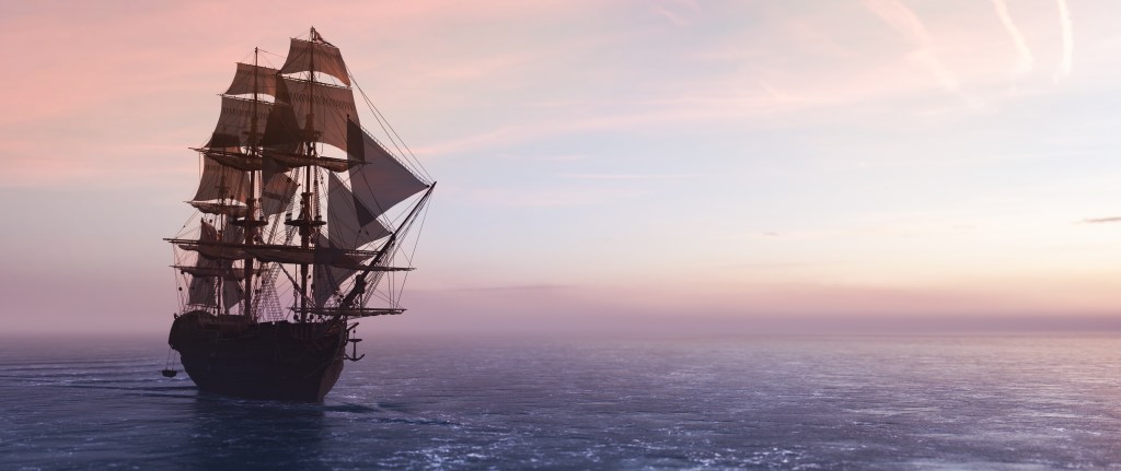 Tall ship sailing at sunrise symbolizing a journey to Generational Wealth