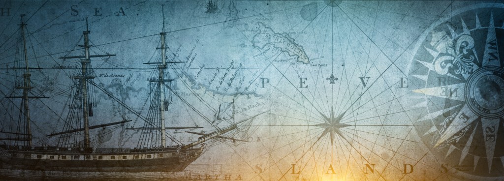 Vintage ship and map symbolizing navigation toward Generational Wealth.